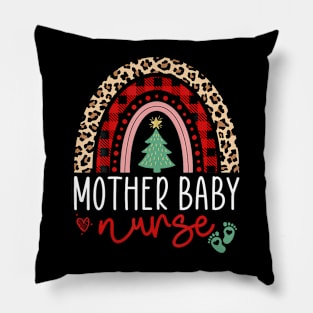 Christmas Mother Baby Nurse Rainbow Postpartum Nurse Xmas Pillow