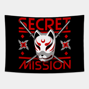 fox mask ninja assassin Tapestry