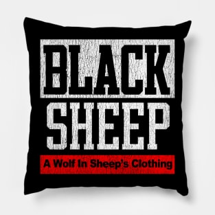 Black Sheep Vintage Rap Group Distressed Wolf In Sheep's Clothing Logo 90's Pillow