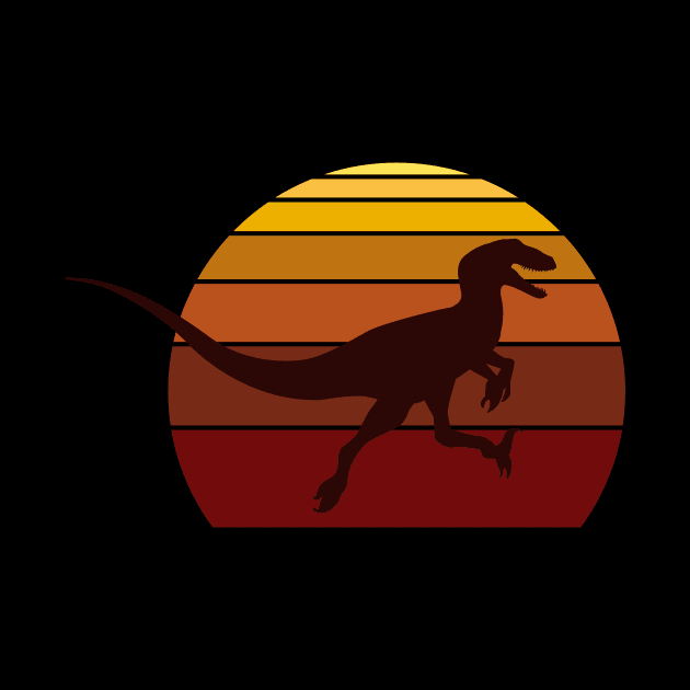 Velociraptor Retro Shirt Design by FalconArt