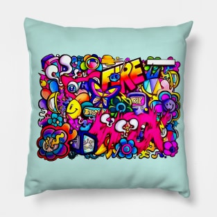 Crazy Art Work Pillow