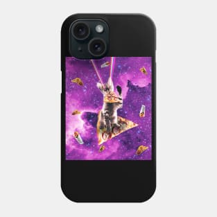 Outer Space Pizza Cat - Rainbow Laser, Taco, Burrito Phone Case