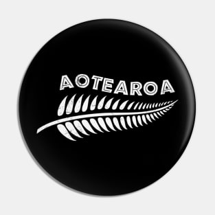 Aotearoa New Zealand Silver fern Tribal Tattoo Pin