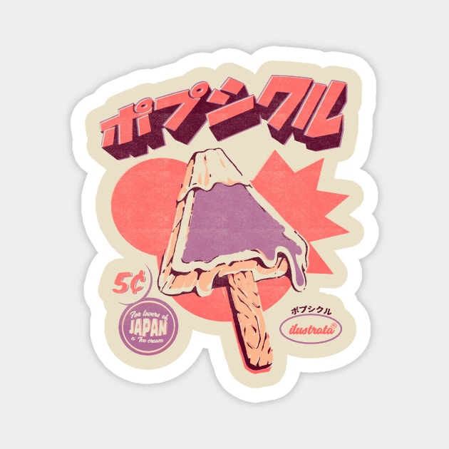 Fuji Ice Pop Magnet by Ilustrata