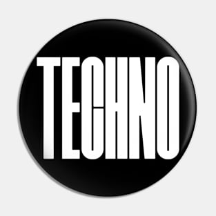 techno logo Pin