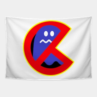 PacBuster Version 4 - Ghostbusters Style Pacman Logo Tapestry