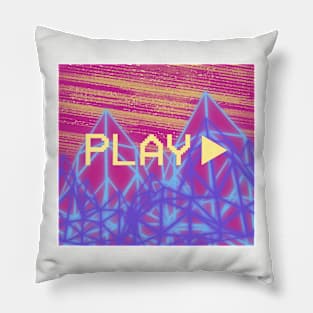 Glitchy Waves Pillow