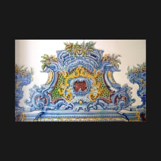 Polychrome handpainted tile panel from Portugal T-Shirt