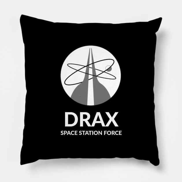 Drax Space Station Force (White) Pillow by caseofstyle