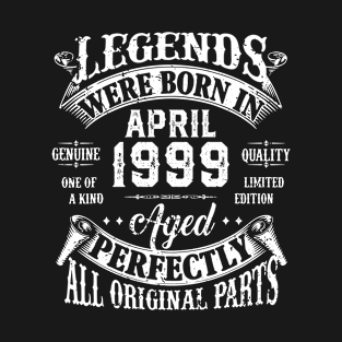 Vintage April 1999 Classic Being Awesome Retro Birthday Gift T-Shirt