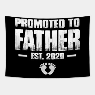 Promoted to Father 2020 Funny Father's Day Gift Ideas New Dad Tapestry