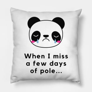 When I Miss a Few Days Of Pole - Pole Dance Design Pillow