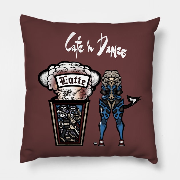 Cafe 'n Dames: Latte Pillow by InkBleedful94