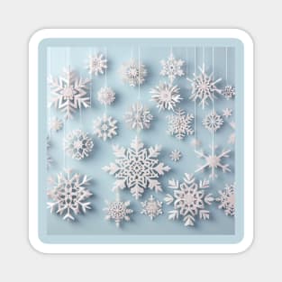 Classic Paper Snowflakes Magnet