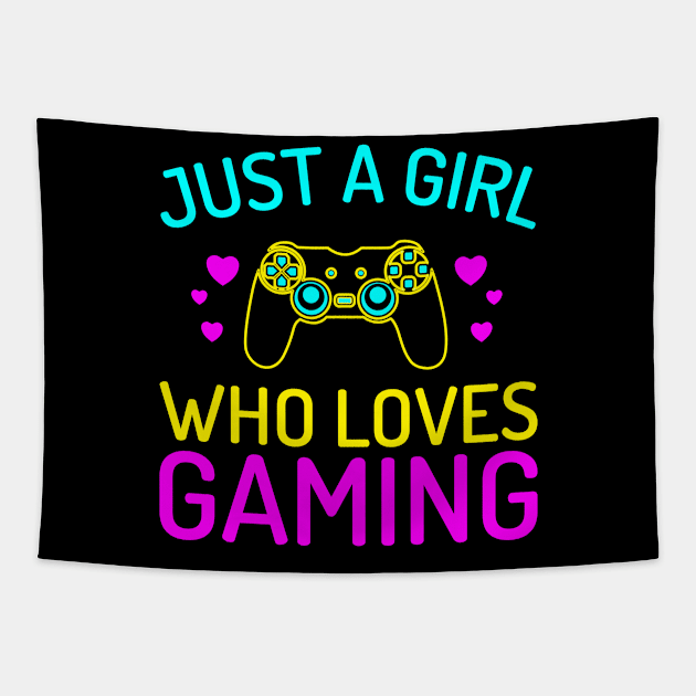 Just a Girl Who Loves Gaming Tapestry by B3N-arts