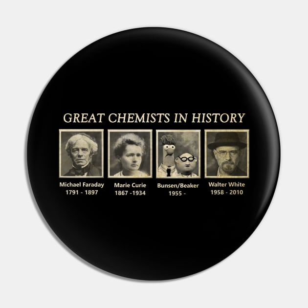 Great Chemists In History vintage Pin by sungkemdisek