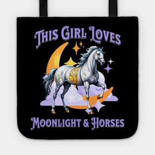 This Girl Loves Moonlight and Horses Tote