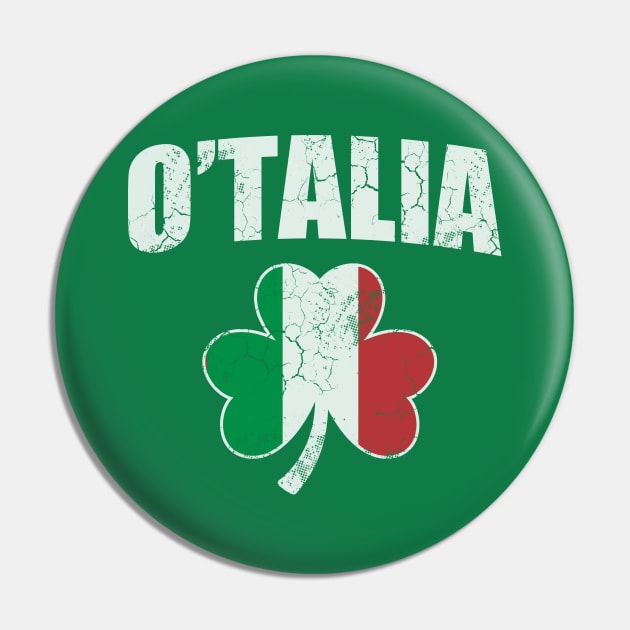 O'Talia Irish Italian Italia Italy Flag Shamrock St Patrick's Day Pin by E