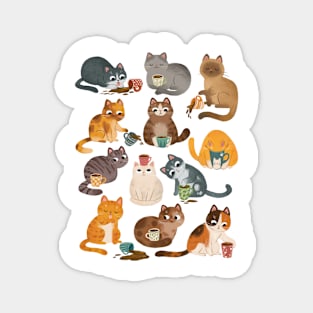 Cats and Coffee Magnet