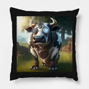 Funny Farm Mad Cow Pillow