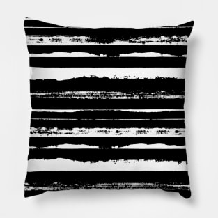 Black and White Summer Stripes Pillow