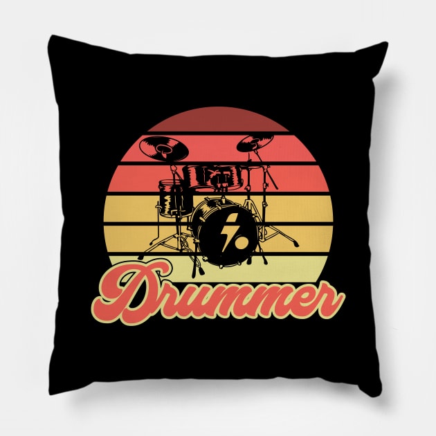 Drummer Pillow by maxcode