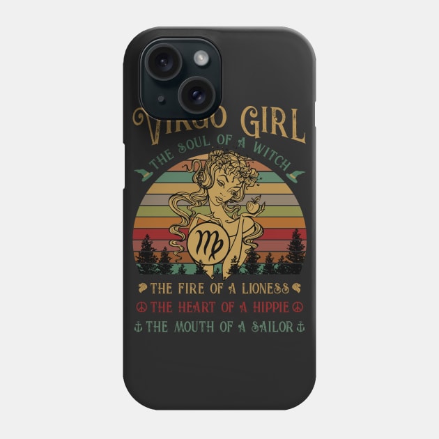 Virgo Girl The Soul Of A Witch Awesome T shirt Phone Case by TeeLovely