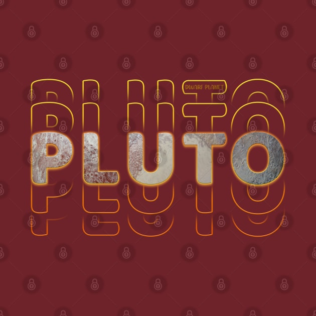 Typograph Planet Pluto: The Small World by Da Vinci Feather