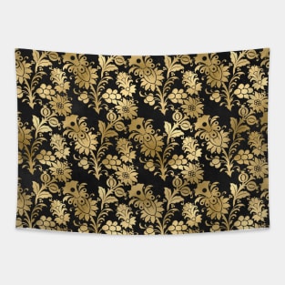 Floral Artistic Gold Tapestry