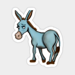 Cute Mule Drawing Magnet