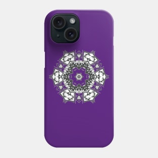 39C Unique Black White Abstract Mandala Phone Case