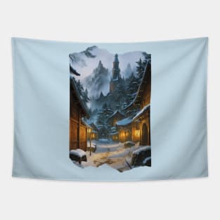 Village of Barovia in Wintertime Tapestry