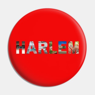 Harlem Texted Based | Picture Neighborhood Sightseeing Design Pin