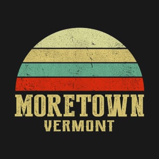 MORETOWN VERMONT Vintage Retro Sunset T-Shirt