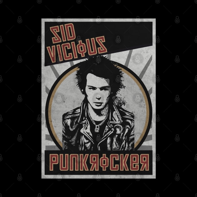 Vintage Punk Rock Poster by CTShirts