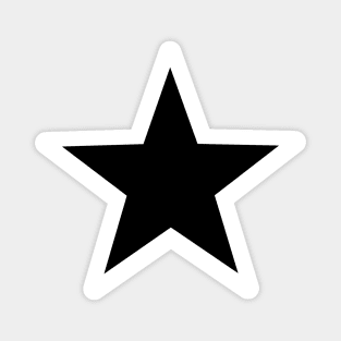 Black and White Star Magnet