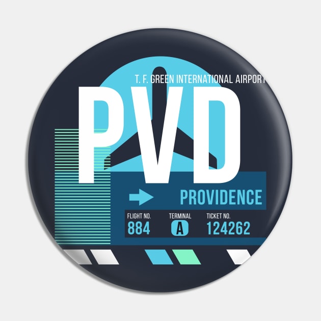 Providence (PVD) Airport // Sunset Baggage Tag Pin by Now Boarding