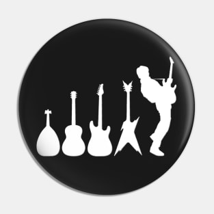 The Evolution of Man and Guitar Pin