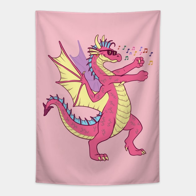 Dancing Dragon Tapestry by JenniferSmith