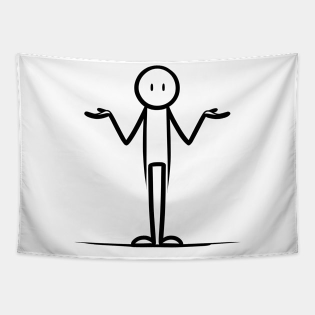 Mister Shrugs Tapestry by Fossilized Pixel