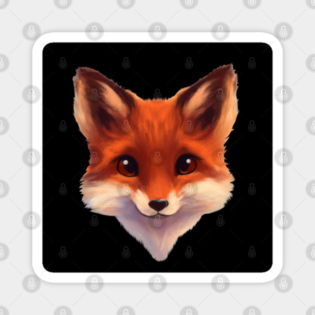 Cute Red Fox Magnet by Nayture