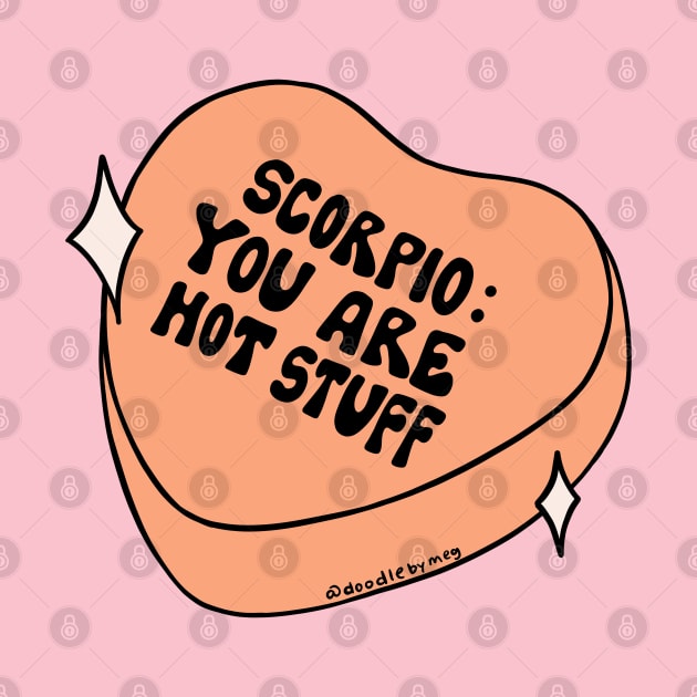 Scorpio Conversation Heart by Doodle by Meg