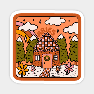 Aries Gingerbread House Magnet