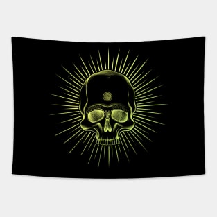 Sacred Skull (Neon Version) Tapestry