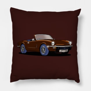 Brown Triumph Spitfire Pillow