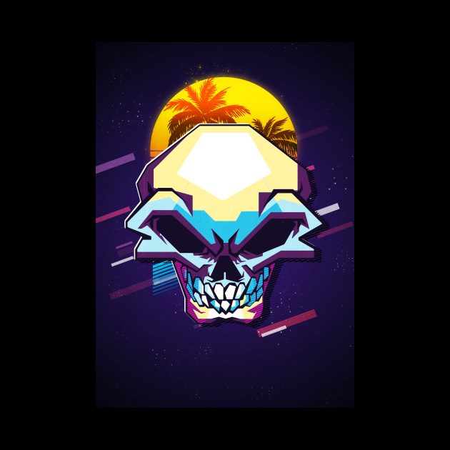 Skull retro80s by Sakent