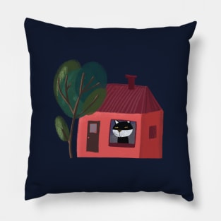 Red house Pillow