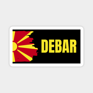 Debar City with North Macedonia Flag Design Magnet