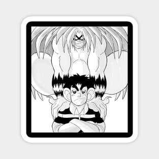 ushio and tora black and whiter version Magnet