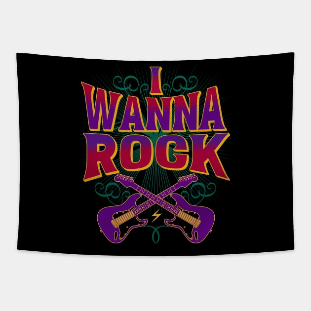 I Wanna Rock Tapestry by RockReflections